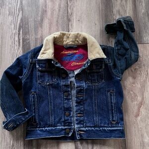 Talbots Blue denim Jean Jacket with Sherpa Collar